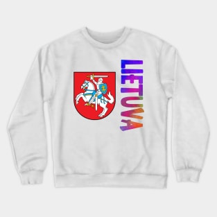 Lithuania (Lietuva in Lithuanian) Coat of Arms Design Crewneck Sweatshirt